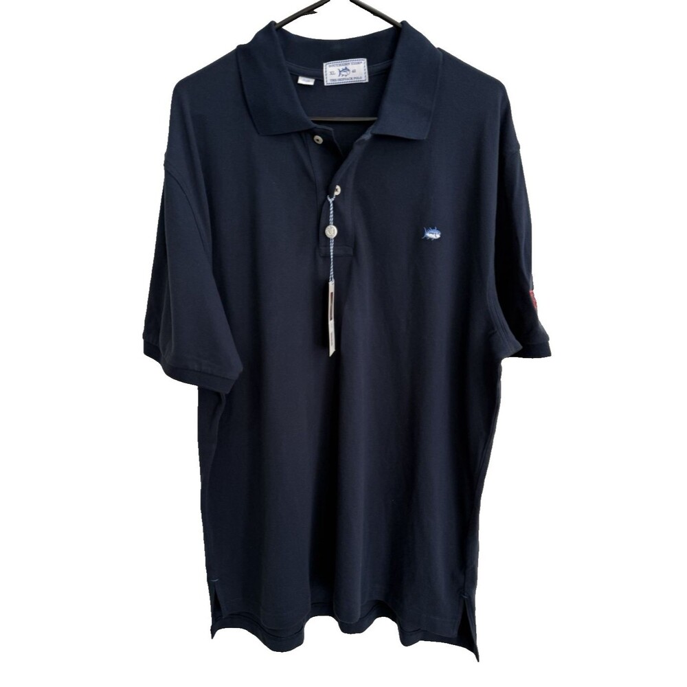 Southern Tide Short Sleeve Men's The Skipjack Polo Sz XL U of H Blue Pullover